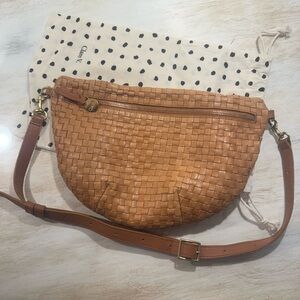 Clare V Natural Woven Checker Grande Fanny
